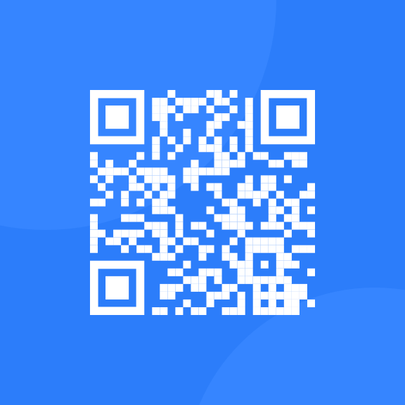 image of qr code against blue background